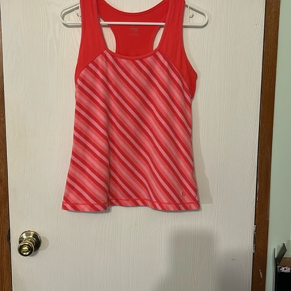 Women's Danskin Now Striped Racer Back Tank Top With Shelf Bra - Picture 1 of 8